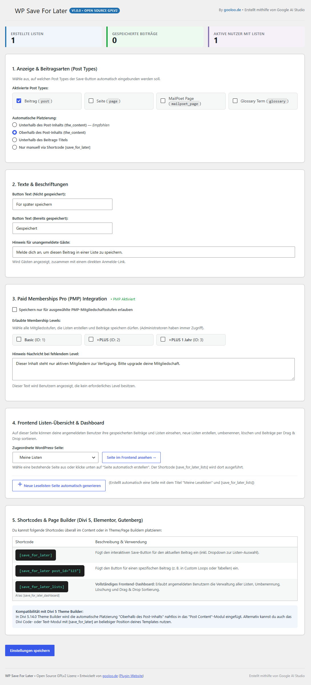 [V1.0] WP Save for Later Plugin